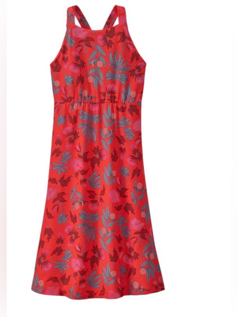 Patagonia Magnolia Red Floral Sleeveless Dress size M - Picture 2 of 12